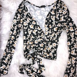Tie back Floral Top